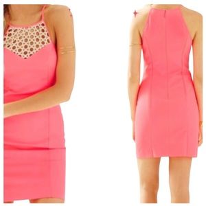 LILLY PULITZER Larina Shift Dress in Pink Sun Ray size 8 style 23558